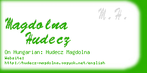 magdolna hudecz business card